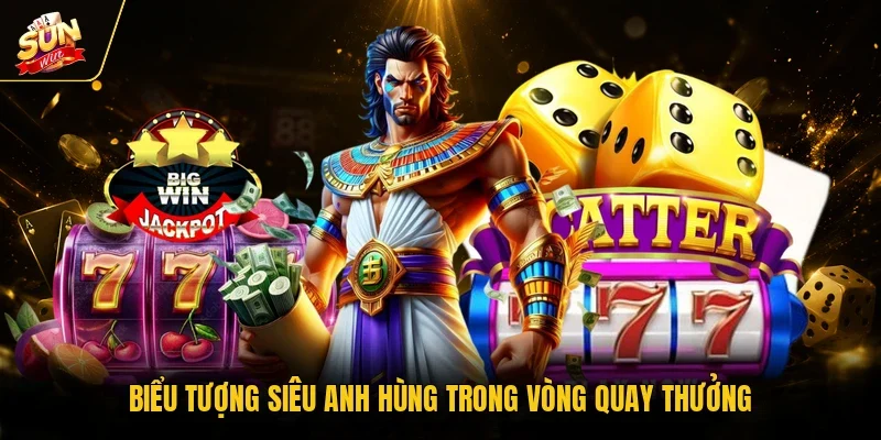 Nổ Hũ Avengers - Đại Chiến Siêu Anh Hùng Siêu Kịch Tính 3 Sunwin Biểu tượng siêu anh hùng trong vòng quay thưởng