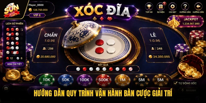 Hướng dẫn quy trình vận hành bàn cược giải trí